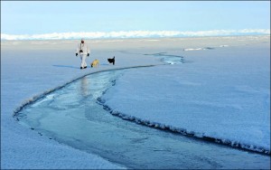 inside walking on the lake